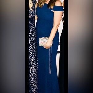 Elegant Navy Dress The Population